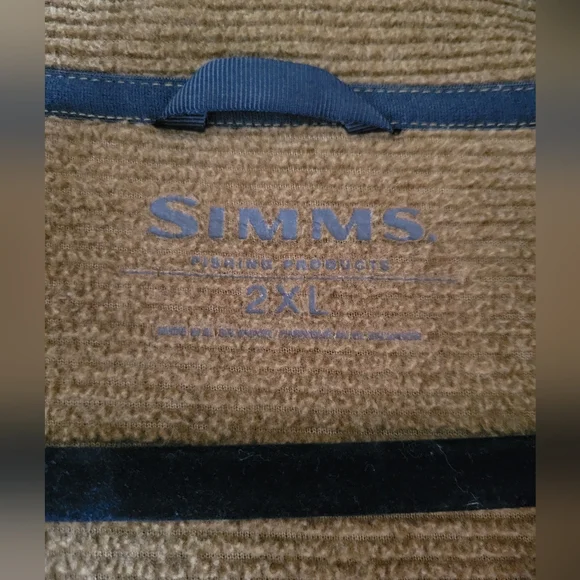 Simms x Northland Tackle Rivershed 1/4 Zip Fleece Camel/Tan Color Mens 2XL - Picture 8 of 10